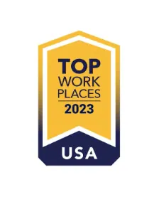 Top Workplaces USA 2023 award held by our Akron basement waterproofing team